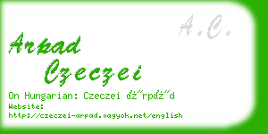 arpad czeczei business card